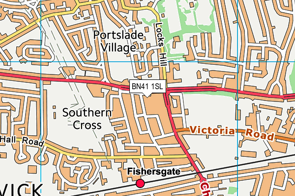 BN41 1SL map - OS VectorMap District (Ordnance Survey) BN41 1SL map - OS VectorMap District (Ordnance Survey)