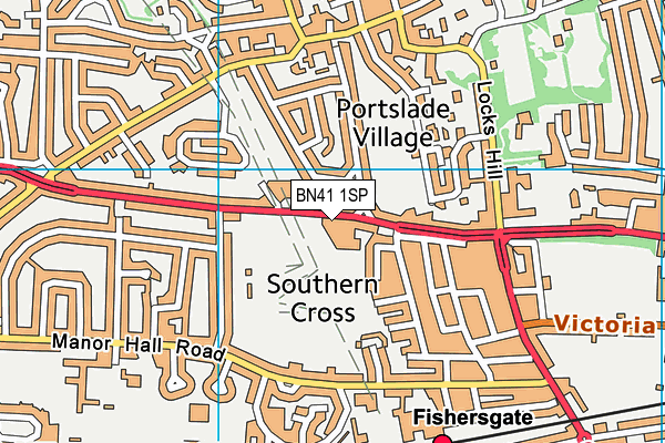BN41 1SP map - OS VectorMap District (Ordnance Survey) BN41 1SP map - OS VectorMap District (Ordnance Survey)