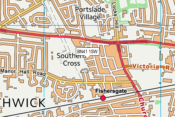 BN41 1SW map - OS VectorMap District (Ordnance Survey) BN41 1SW map - OS VectorMap District (Ordnance Survey)