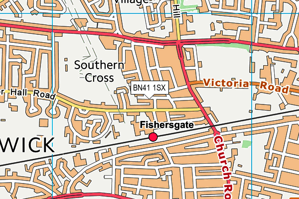BN41 1SX map - OS VectorMap District (Ordnance Survey) BN41 1SX map - OS VectorMap District (Ordnance Survey)