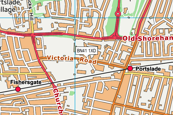 BN41 1XD map - OS VectorMap District (Ordnance Survey) BN41 1XD map - OS VectorMap District (Ordnance Survey)