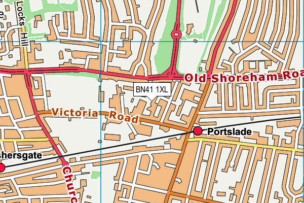 BN41 1XL map - OS VectorMap District (Ordnance Survey) BN41 1XL map - OS VectorMap District (Ordnance Survey)
