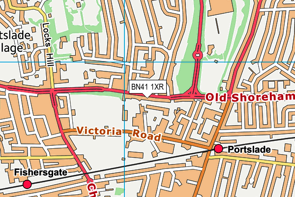 BN41 1XR map - OS VectorMap District (Ordnance Survey) BN41 1XR map - OS VectorMap District (Ordnance Survey)