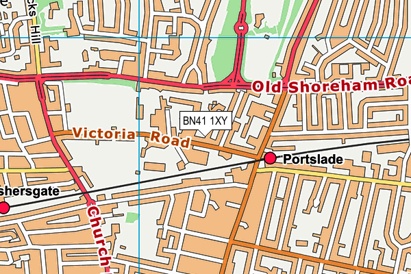 BN41 1XY map - OS VectorMap District (Ordnance Survey) BN41 1XY map - OS VectorMap District (Ordnance Survey)