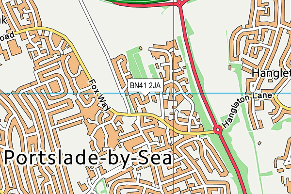 BN41 2JA map - OS VectorMap District (Ordnance Survey) BN41 2JA map - OS VectorMap District (Ordnance Survey)