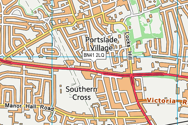 BN41 2LQ map - OS VectorMap District (Ordnance Survey) BN41 2LQ map - OS VectorMap District (Ordnance Survey)