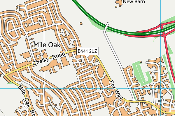 BN41 2UZ map - OS VectorMap District (Ordnance Survey) BN41 2UZ map - OS VectorMap District (Ordnance Survey)