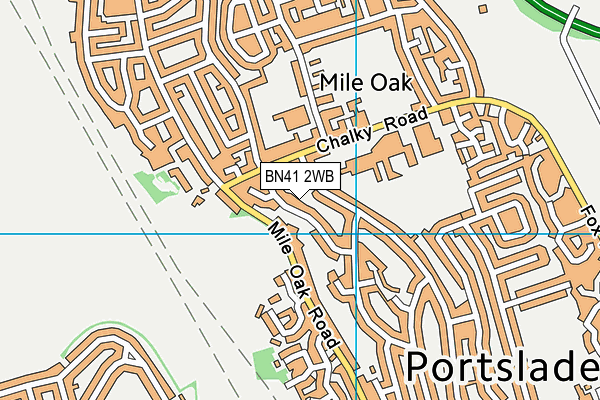 BN41 2WB map - OS VectorMap District (Ordnance Survey)