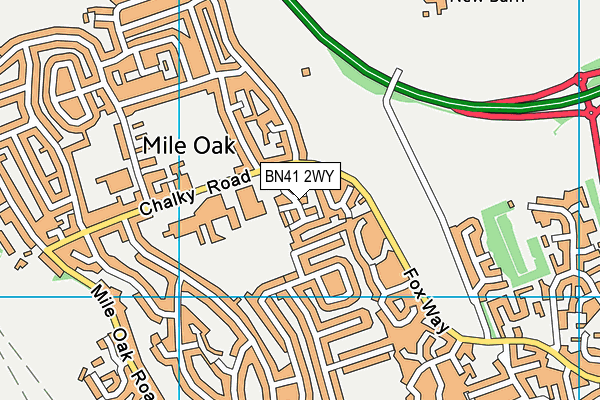 BN41 2WY map - OS VectorMap District (Ordnance Survey) BN41 2WY map - OS VectorMap District (Ordnance Survey)