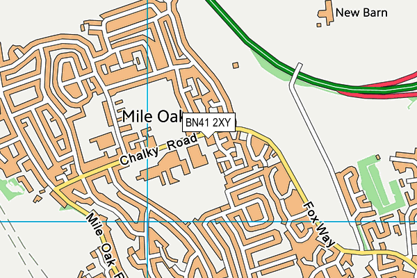 BN41 2XY map - OS VectorMap District (Ordnance Survey) BN41 2XY map - OS VectorMap District (Ordnance Survey)