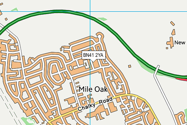 BN41 2YA map - OS VectorMap District (Ordnance Survey) BN41 2YA map - OS VectorMap District (Ordnance Survey)