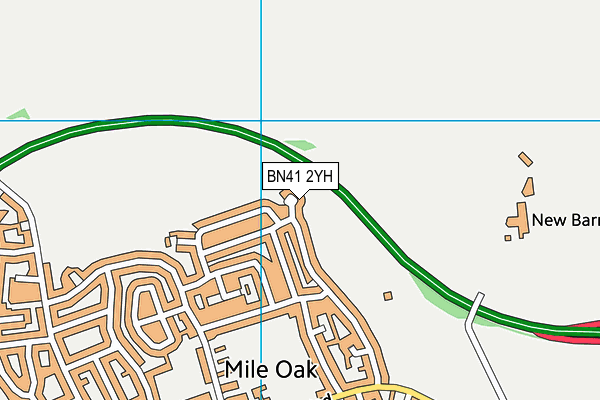 BN41 2YH map - OS VectorMap District (Ordnance Survey) BN41 2YH map - OS VectorMap District (Ordnance Survey)