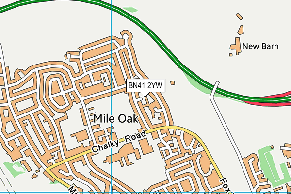BN41 2YW map - OS VectorMap District (Ordnance Survey) BN41 2YW map - OS VectorMap District (Ordnance Survey)