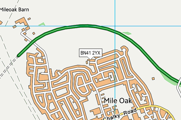 BN41 2YX map - OS VectorMap District (Ordnance Survey) BN41 2YX map - OS VectorMap District (Ordnance Survey)