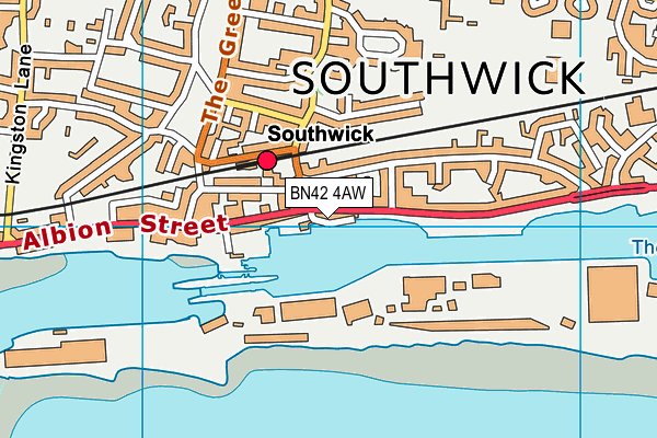 BN42 4AW map - OS VectorMap District (Ordnance Survey) BN42 4AW map - OS VectorMap District (Ordnance Survey)