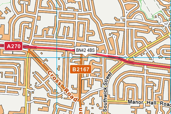 BN42 4BS map - OS VectorMap District (Ordnance Survey) BN42 4BS map - OS VectorMap District (Ordnance Survey)