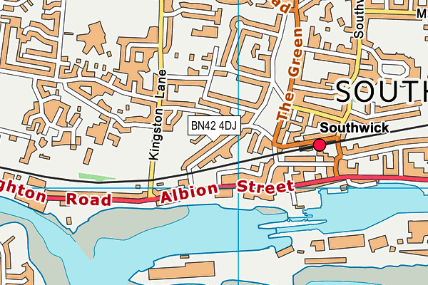 BN42 4DJ map - OS VectorMap District (Ordnance Survey)