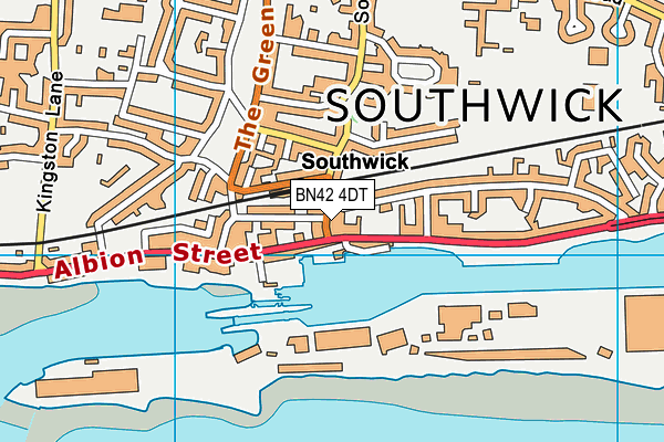 BN42 4DT map - OS VectorMap District (Ordnance Survey)