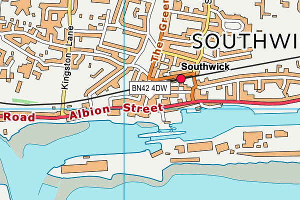 BN42 4DW map - OS VectorMap District (Ordnance Survey) BN42 4DW map - OS VectorMap District (Ordnance Survey)