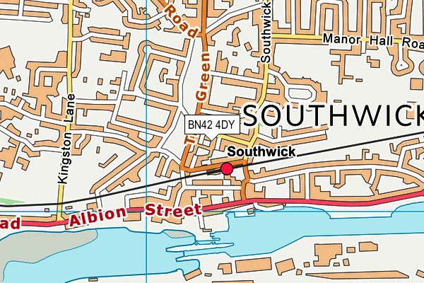 BN42 4DY map - OS VectorMap District (Ordnance Survey)