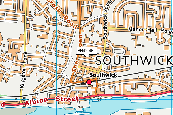BN42 4FJ map - OS VectorMap District (Ordnance Survey) BN42 4FJ map - OS VectorMap District (Ordnance Survey)
