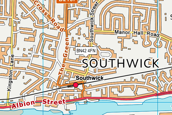 BN42 4FN map - OS VectorMap District (Ordnance Survey)
