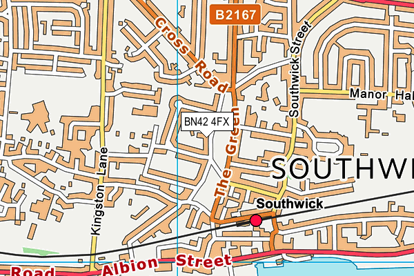 BN42 4FX map - OS VectorMap District (Ordnance Survey) BN42 4FX map - OS VectorMap District (Ordnance Survey)