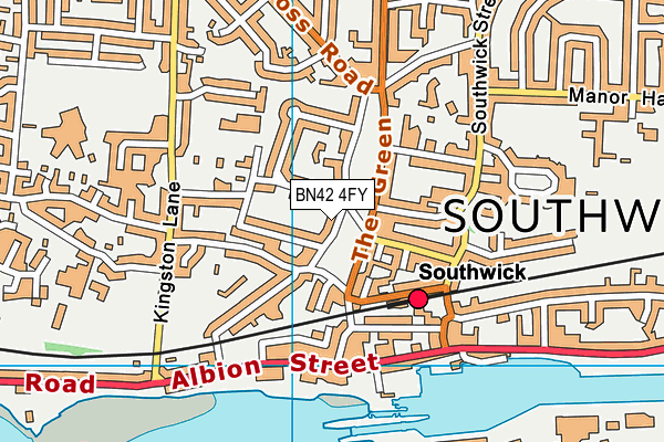 BN42 4FY map - OS VectorMap District (Ordnance Survey)