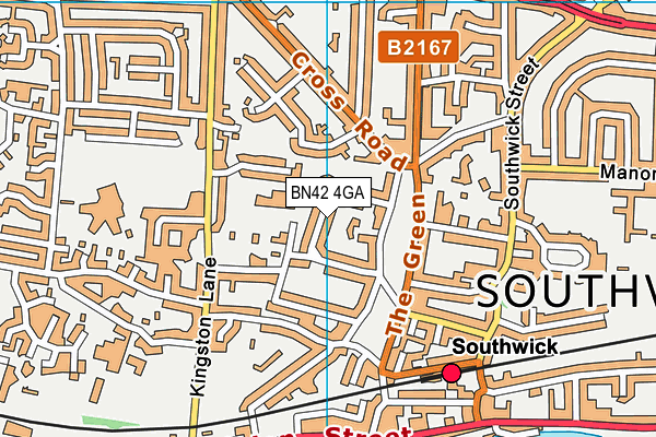 BN42 4GA map - OS VectorMap District (Ordnance Survey) BN42 4GA map - OS VectorMap District (Ordnance Survey)