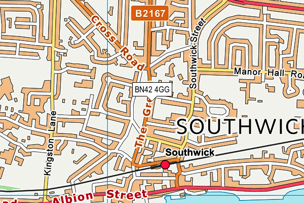 BN42 4GG map - OS VectorMap District (Ordnance Survey) BN42 4GG map - OS VectorMap District (Ordnance Survey)
