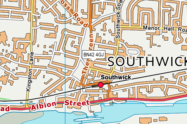 BN42 4GJ map - OS VectorMap District (Ordnance Survey) BN42 4GJ map - OS VectorMap District (Ordnance Survey)