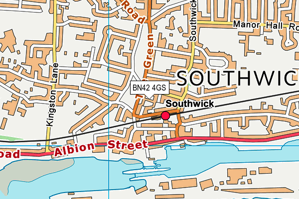 BN42 4GS map - OS VectorMap District (Ordnance Survey) BN42 4GS map - OS VectorMap District (Ordnance Survey)
