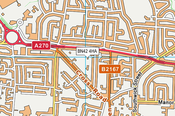 BN42 4HA map - OS VectorMap District (Ordnance Survey) BN42 4HA map - OS VectorMap District (Ordnance Survey)