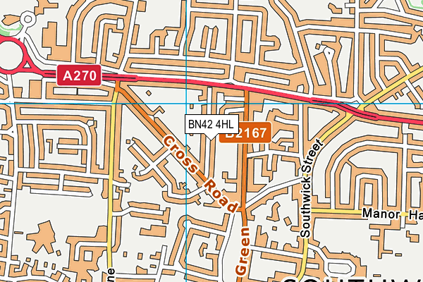 BN42 4HL map - OS VectorMap District (Ordnance Survey) BN42 4HL map - OS VectorMap District (Ordnance Survey)