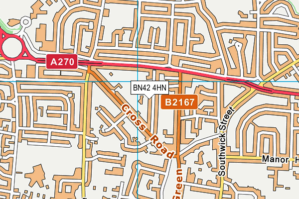 BN42 4HN map - OS VectorMap District (Ordnance Survey) BN42 4HN map - OS VectorMap District (Ordnance Survey)