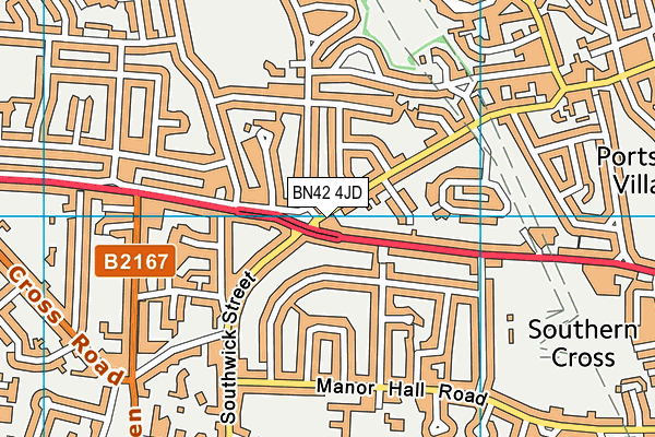 BN42 4JD map - OS VectorMap District (Ordnance Survey) BN42 4JD map - OS VectorMap District (Ordnance Survey)