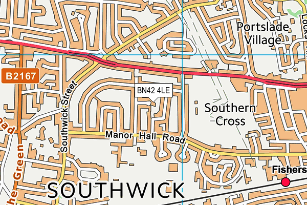 BN42 4LE map - OS VectorMap District (Ordnance Survey) BN42 4LE map - OS VectorMap District (Ordnance Survey)