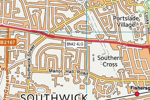 BN42 4LG map - OS VectorMap District (Ordnance Survey) BN42 4LG map - OS VectorMap District (Ordnance Survey)