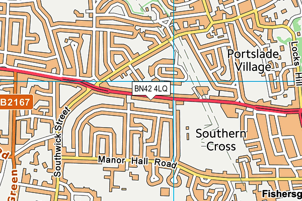 BN42 4LQ map - OS VectorMap District (Ordnance Survey) BN42 4LQ map - OS VectorMap District (Ordnance Survey)