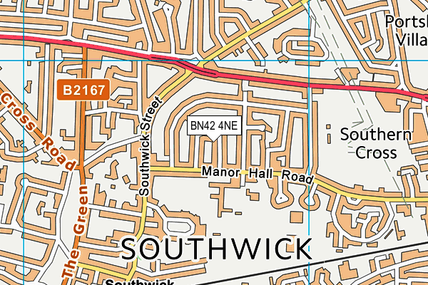 BN42 4NE map - OS VectorMap District (Ordnance Survey) BN42 4NE map - OS VectorMap District (Ordnance Survey)