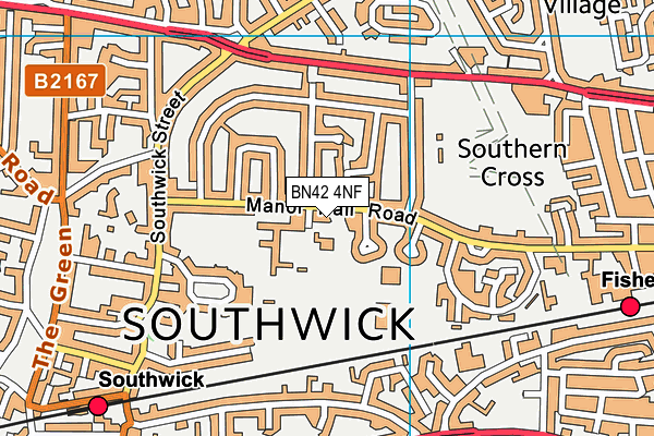 BN42 4NF map - OS VectorMap District (Ordnance Survey) BN42 4NF map - OS VectorMap District (Ordnance Survey)