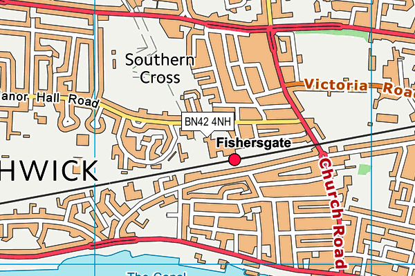 BN42 4NH map - OS VectorMap District (Ordnance Survey)