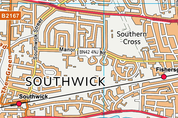 BN42 4NJ map - OS VectorMap District (Ordnance Survey) BN42 4NJ map - OS VectorMap District (Ordnance Survey)
