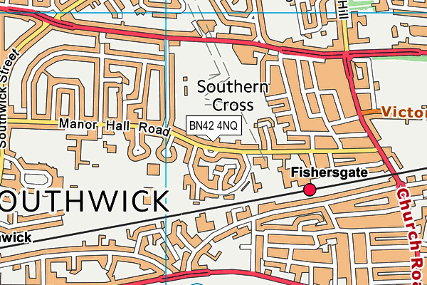 BN42 4NQ map - OS VectorMap District (Ordnance Survey) BN42 4NQ map - OS VectorMap District (Ordnance Survey)