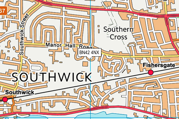 BN42 4NX map - OS VectorMap District (Ordnance Survey) BN42 4NX map - OS VectorMap District (Ordnance Survey)