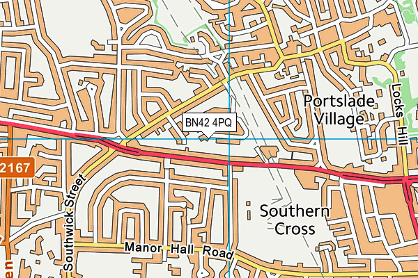 BN42 4PQ map - OS VectorMap District (Ordnance Survey) BN42 4PQ map - OS VectorMap District (Ordnance Survey)
