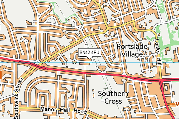 BN42 4PU map - OS VectorMap District (Ordnance Survey) BN42 4PU map - OS VectorMap District (Ordnance Survey)