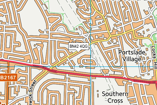 BN42 4QG map - OS VectorMap District (Ordnance Survey) BN42 4QG map - OS VectorMap District (Ordnance Survey)