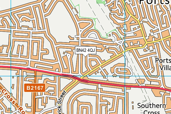 BN42 4QJ map - OS VectorMap District (Ordnance Survey) BN42 4QJ map - OS VectorMap District (Ordnance Survey)