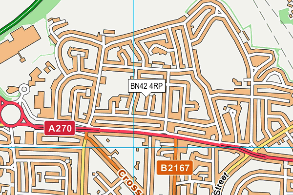 BN42 4RP map - OS VectorMap District (Ordnance Survey) BN42 4RP map - OS VectorMap District (Ordnance Survey)